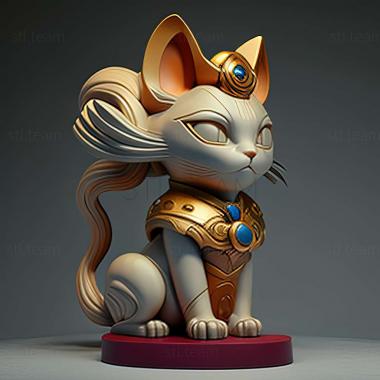 3D модель Кошка-компаньон Диана из Warrior Sailor Moon (STL)